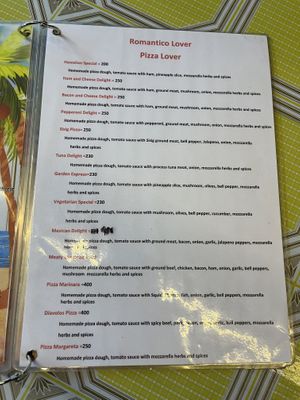 Menu  at Justine Food & Beverage in Malapascua Island