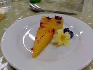 Lemon and blueberry tart at Greener Kirkcaldy - Community Meal  in Kirkcaldy