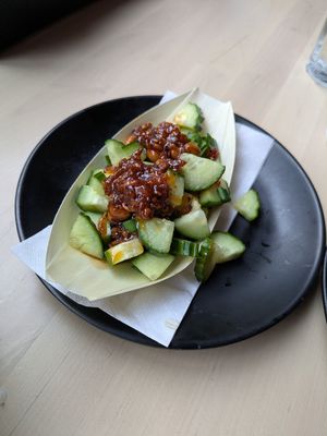 Chili crisp cukes at Fukuryu Ramen in Dublin
