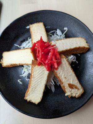Marinated fried tofu at Fukuryu Ramen in Dublin