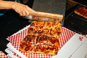 Vegan pepperoni made by Jess! at Hope's Pizza in Eindhoven