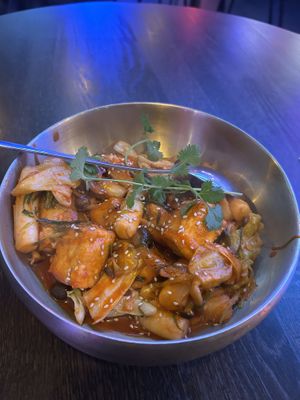 Vegan Tteokbokki 13,50€  at Gyojasang in Brussels