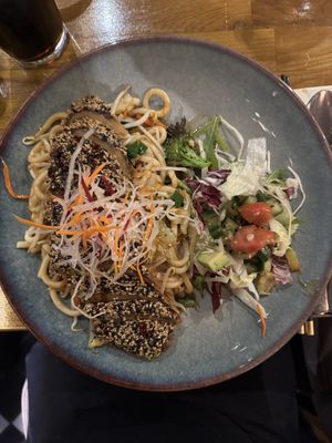 Udon Xao (with vegan duck).  at Pho Reis in Berlin