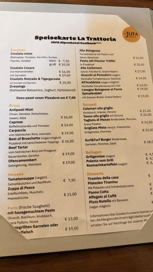   at La Trattoria in Saalbach