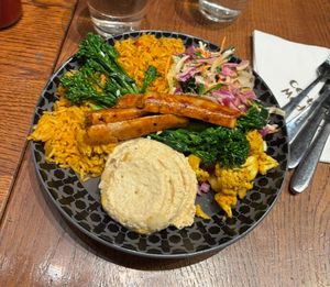 Spicy rice bowl with VG chkn  at Nando's in Castleford