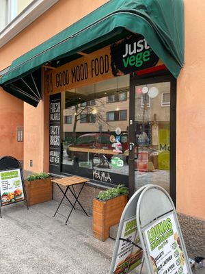 Outside at Just Vege in Helsinki