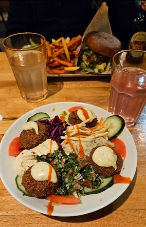 Falafel salad at Just Vege in Helsinki