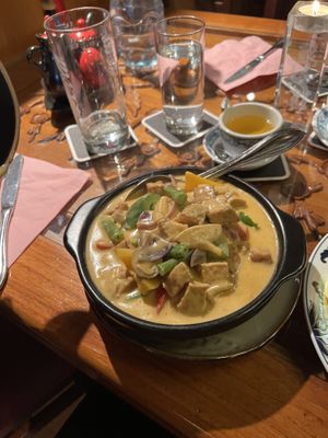 Red curry with tofu - basically an entire block of tofu!   at Kaisergarten in Bad Schandau
