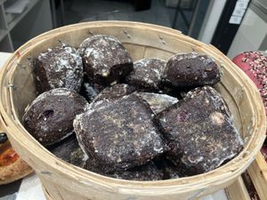 Chocolate charcoal raisins sweet bread  at Colombo in Milan