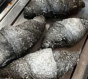 Charcoal croissant   at D Sel Cafe' in Milan