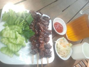 Fried mushrooms small $2 at CHI IN Healthy Vegetarian Restaurant in Sihanoukville