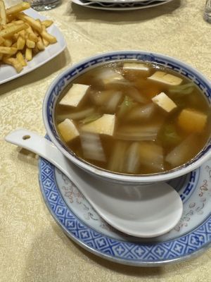 tofu and vegetable soup (without egg)  at Ristorante cinese Bella Shanghai in Perugia