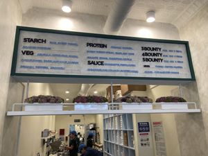 Wall menu  at Rooted in New York City