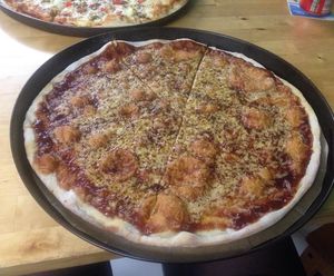 BBQ Margarita Pizza  at Maguire's Pizza Bar in Liverpool