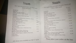 Vegan Pizzas (Feb 2017) at Maguire's Pizza Bar in Liverpool