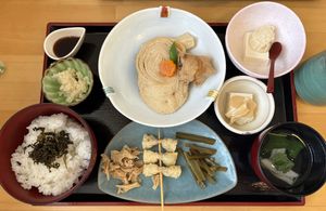 Vegan Yuba Set  at Yuba-gozen Sun Field in Nikko