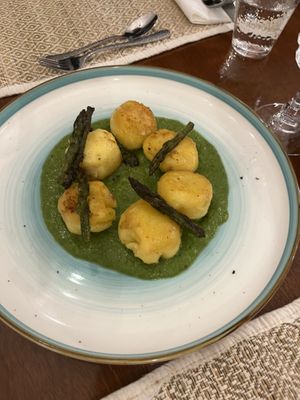 Gnocchi con formaggio veg  at Osteria Tarilli in Comano