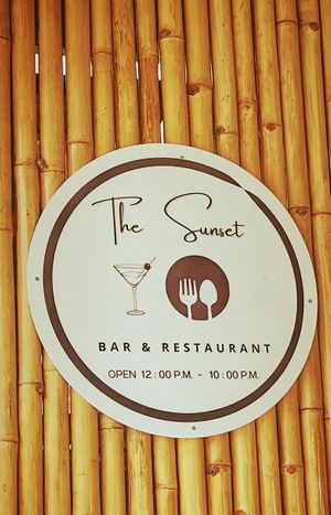 The Sunset logo at The Sunset Bar & Restaurant in Koh Phi Phi