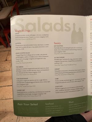 Menu 1 at Vinaigrette in Albuquerque