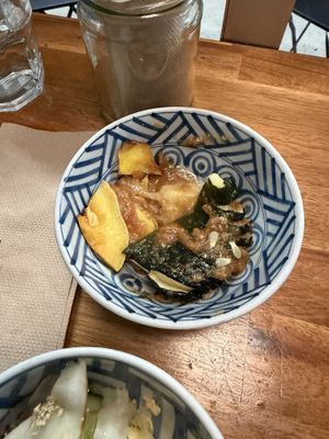 Partially eaten miso eggplant   at Wafu Kitchen in Alexandria