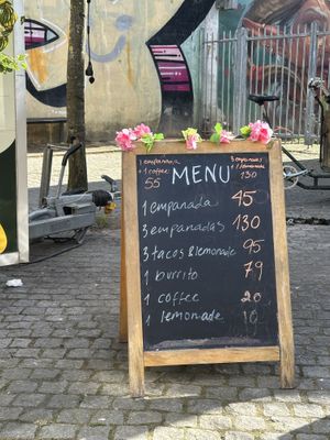 Vegan menu  at La Chica Mala in Copenhagen