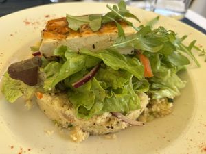 Couscous salad with tofu, also great and fresh  at Restaurante Baía do Bago in Porto Da Cruz