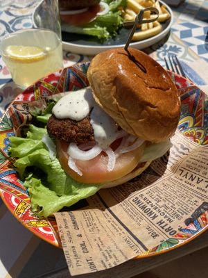 Falafel burger   at Ca'Yeya Café in La Palma