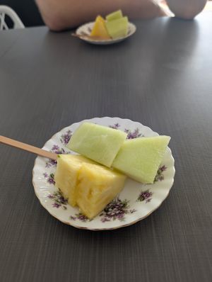 She usually serves fruits as dessert at The Party in Nairobi