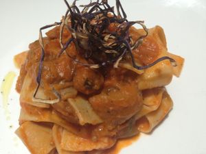 Fresh pappardelle with eggplant ragout at Hungry Buddha - Maybe closed in Shaxi