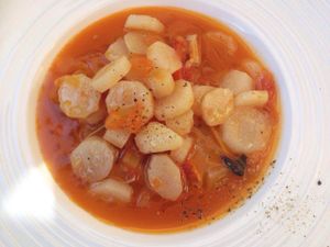 Tomato and chinese Yam in healing and spicy soup at Hungry Buddha - Maybe closed in Shaxi