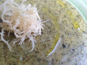 Seaweed cream with 'Poor Man's Ginseng' and 'Yunnanese red sage root'  at Hungry Buddha - Maybe closed in Shaxi