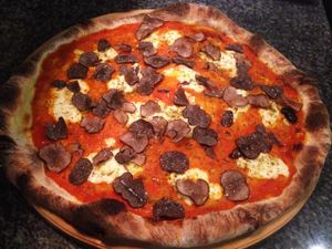 Shaxi truffles on pizza at Hungry Buddha - Maybe closed in Shaxi