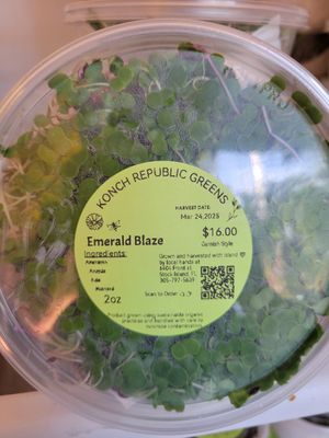 Multiple varieties available at Konch Republic Greens  in Stock Island