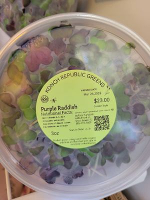 Harvested by hand and packed with love. at Konch Republic Greens  in Stock Island