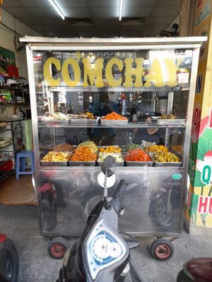 Stall with com chay selection at Tịnh Tâm in Ho Chi Minh City