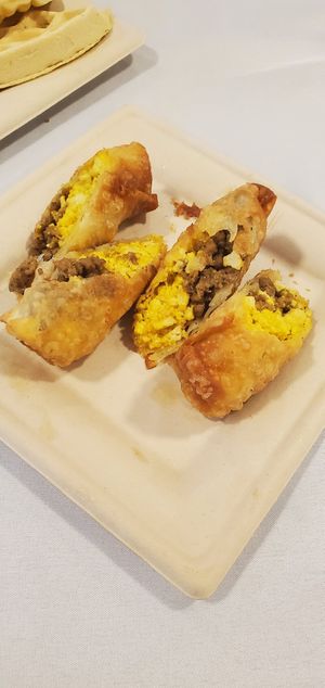 Breakfast Egg Rolls 🔥🔥🔥 at The Veggie Table in Baltimore