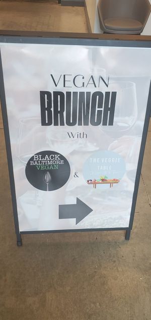 Sign at The Veggie Table in Baltimore