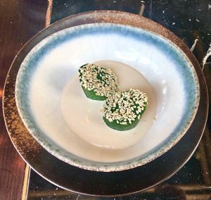 Spinach with sesame sauce at Maiden Shanghai - Five in Dubai