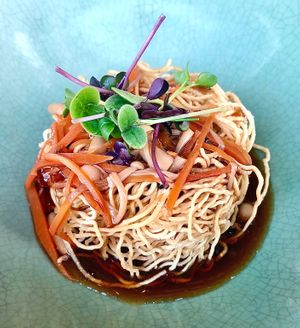 Crispy noodles with vegetables  at Maiden Shanghai - Five in Dubai