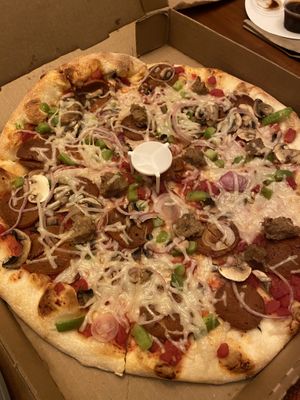 Old school veganized - very hood at Galactic Pizza in Minneapolis