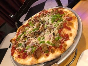 Vegan Old School Pizza at Galactic Pizza in Minneapolis