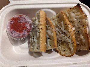 Vegan garlic bread at Galactic Pizza in Minneapolis