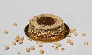 vegan gluten free refined sugar free refined oil free hazelnut cake at The Gut Feeling in Jaipur