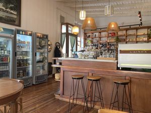 Seating and bar area  at Fibra - La Semillería in Viedma