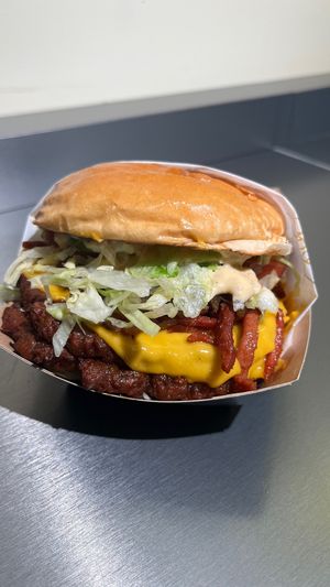Vegan double smash burgerr  at Goldies  in Dusseldorf