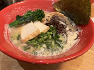 Vegan white natural ramen  at Shoryu Ramen- Covent Garden in London