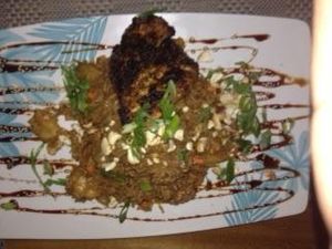 Our Pineapple Fried Rice is wonderful, with a hint of fresh Ginger at El Kapuyo in Granada