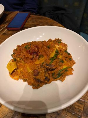 Vegan Bolognese at French Meadow Bakery & Cafe in Minneapolis