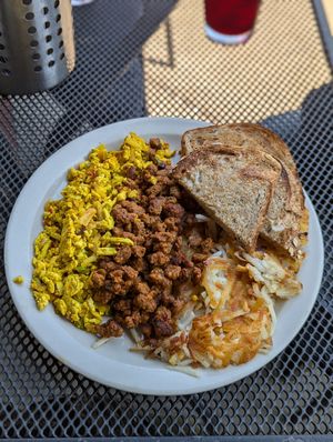 Classic vegan breakfast at French Meadow Bakery & Cafe in Minneapolis