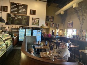 Inside seating  at French Meadow Bakery & Cafe in Minneapolis
